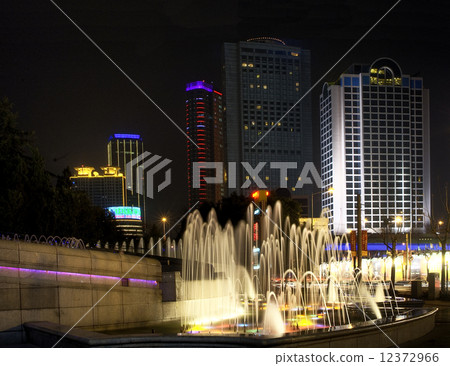 shanghai fountain by night shanghai fountain by night 12372966