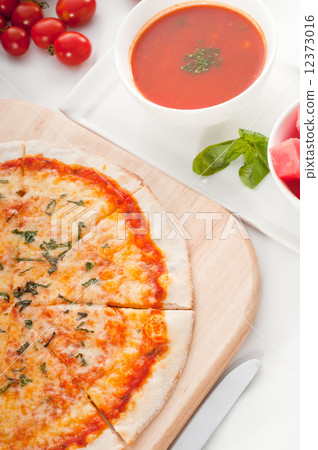 Italian original thin crust pizza Italian original thin crust pizza 12373016