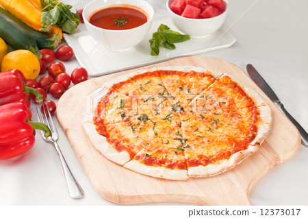 Italian original thin crust pizza Italian original thin crust pizza 12373017