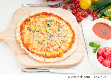 Italian original thin crust pizza Italian original thin crust pizza 12373018
