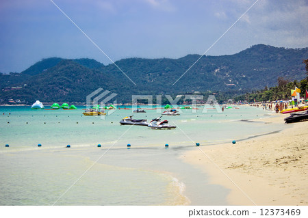 KOH SAMUI, THAILAND 5 APRIL 2013 View at the Chaweng Beach 12373469