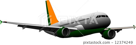 Airplane on the air. Vector illustration Airplane on the air. Vector illustration 12374249