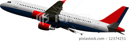 Airplane on the air. Vector illustration Airplane on the air. Vector illustration 12374251