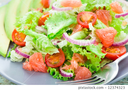 Avocado salad on a plate 12374323