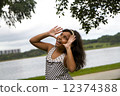 Young Indian Girl playing in park 12374388