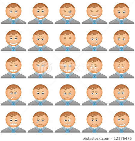 Office smilies icons, set 12376476