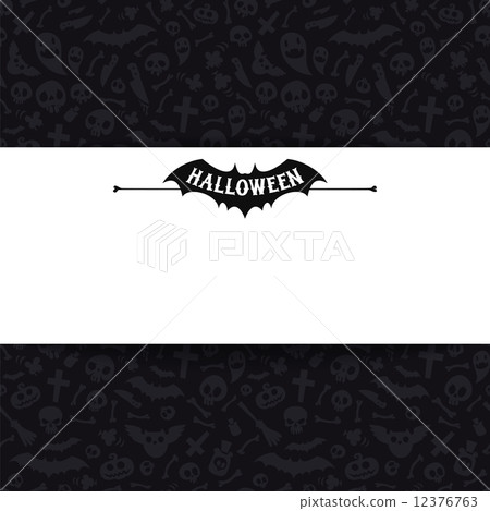 White Paper Sheet on Dark Halloween Background 12376763