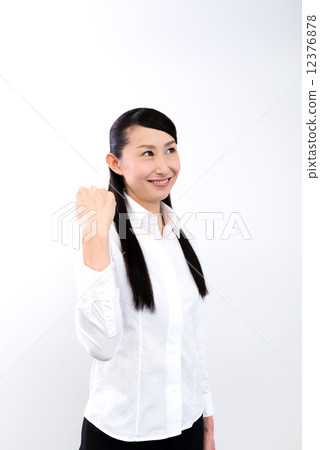 女性中年女商人膽量姿勢 女性中年女商人膽量姿勢 12376878