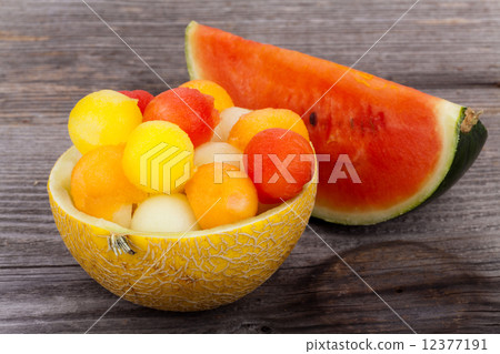 Melon balls in Bowl, made of a Melon 12377191