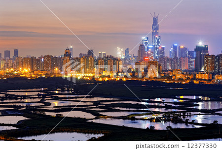 hong kong countryside at night 12377330