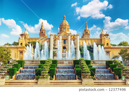 National Museum in Barcelona,Placa De Espanya,Spain. National Museum in Barcelona,Placa De Espanya,Spain. 12377496