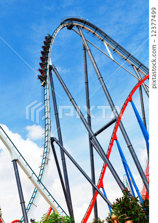 Roller Coaster in funny amusement park Roller Coaster in funny amusement park 12377499