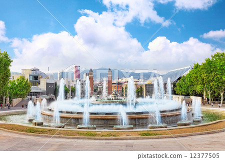 Fountain of Montjuic and Plaza de España. Barcelona 12377505