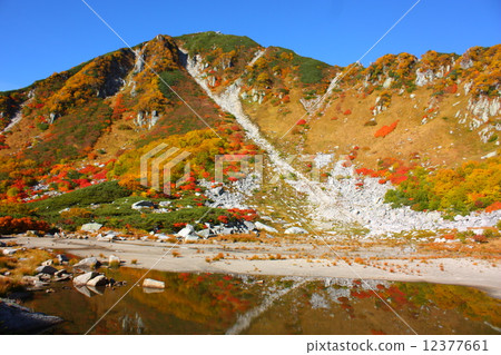 Autumn leaves of the Central Alps Dense Pond 12377661