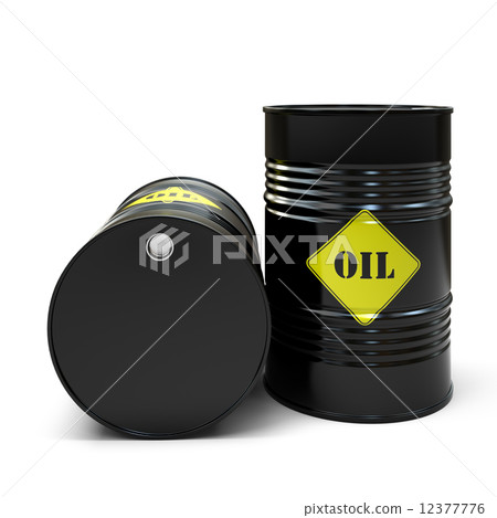 Black oil barrel isolated on white background Black oil barrel isolated on white background 12377776