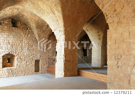 Ruins and details Crusader fortress 12378211