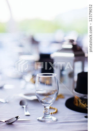 Table setting for Christmas party Table setting for Christmas party 12379052