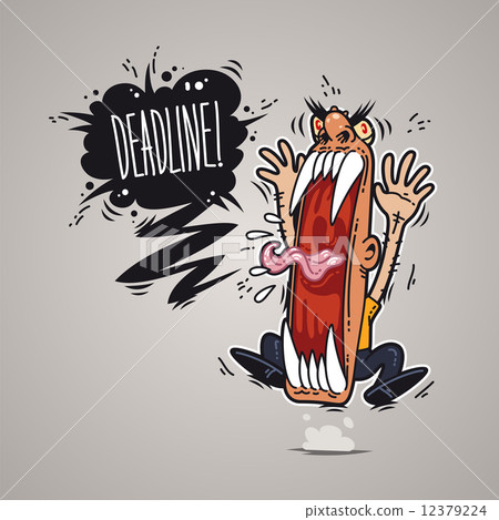Angry Boss Screaming Deadline. Angry Boss Screaming Deadline. 12379224