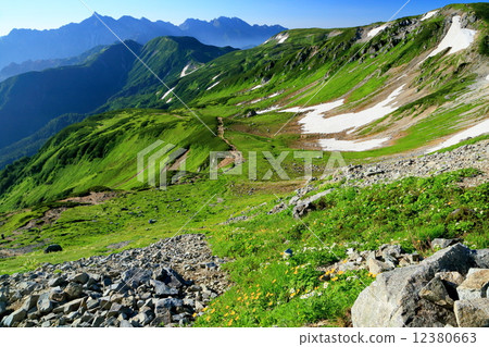 Northern Alps · Mitamata Renka Karl and Spear · Hotaka ranch distant view Northern Alps · Mitamata Renka Karl and Spear · Hotaka ranch distant view 12380663