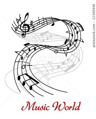 Abstract music wave design Abstract music wave design 12380946