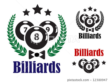 Billiards badges or emblems Billiards badges or emblems 12380947