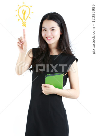Business woman isolated 12383989