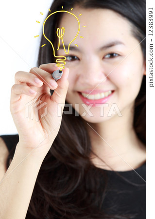 Business woman isolated 12383991