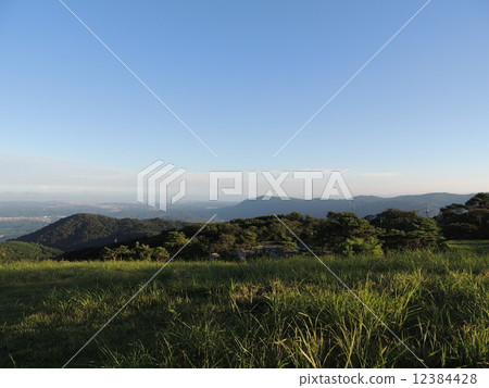 Prairie and blue sky from Mt. Takaishi Park 12384428
