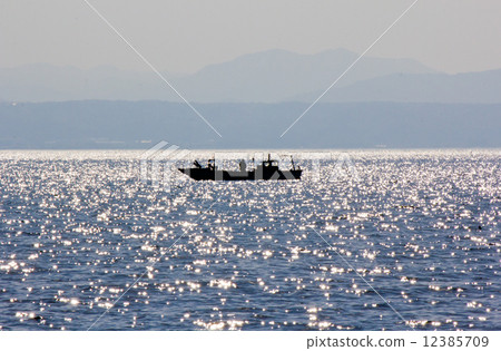 Fishing boat of Lake Biwa Fishing boat of Lake Biwa 12385709