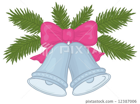 Christmas bells and fir branches 12387006