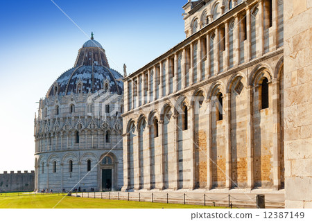 The Baptistry in Cathedral Square in Pisa, Italy. 12387149