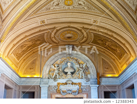 Vatican. A museum.  A hall of Pope Leo XIII 12388343