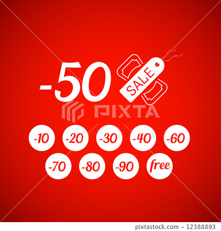 Sale symbol with percent discount, tag and dollar icon Sale symbol with percent discount, tag and dollar icon 12388893