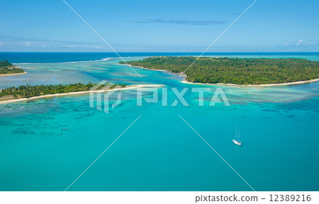 Aerial view of Sainte Marie island, Madagascar 12389216
