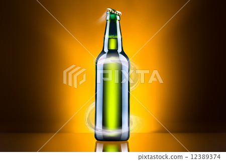 open wet beer bottle 12389374