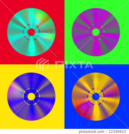 Pop-art cd discs Pop-art cd discs 12389423