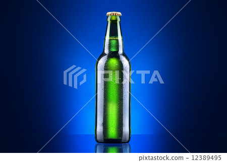 open wet beer bottle 12389495
