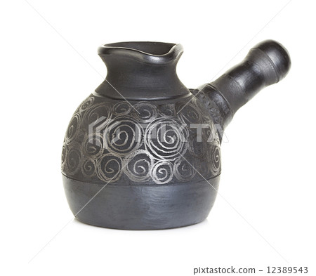 Ceramic, clay Cezve isolated on white white background Ceramic, clay Cezve isolated on white white background 12389543