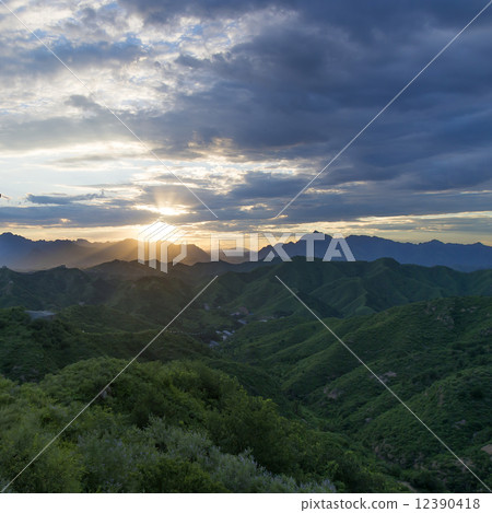In Beijing, China, the majestic Great Wall. 12390418