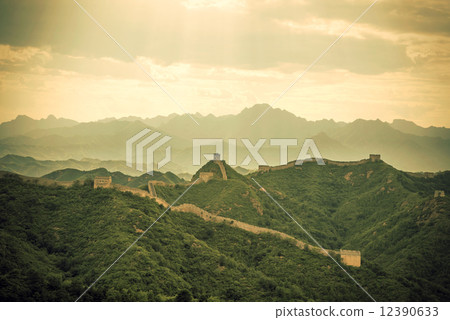 Beijing Great Wall in China, the majestic Great Wall, a symbol of China. Beijing Great Wall in China, the majestic Great Wall, a symbol of China. 12390633