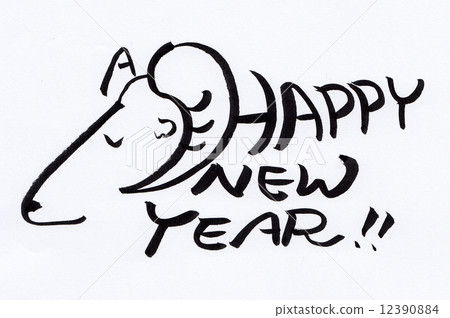 羊新年賀卡 羊新年賀卡 12390884