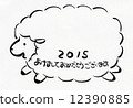 新年的卡片材料 新年的卡片材料 12390885