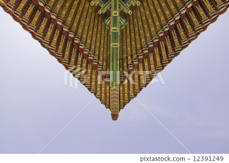 Chinese Forbidden City eaves closeup Chinese Forbidden City eaves closeup 12391249