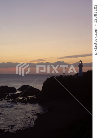 Shionomisaki lighthouse at dusk Shionomisaki lighthouse at dusk 12393102