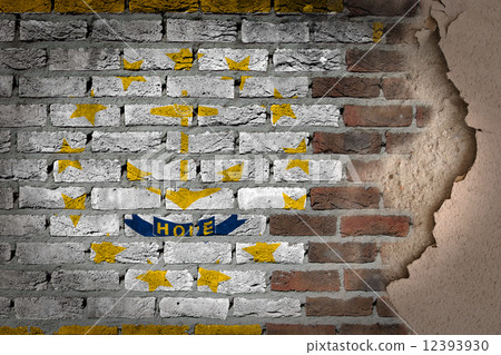 Dark brick wall with plaster - Rhode Island Dark brick wall with plaster - Rhode Island 12393930
