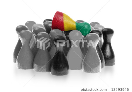 One unique pawn on top of common pawns 12393946