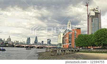 Skyline of City of London with Blackfriars Bridge 12394755