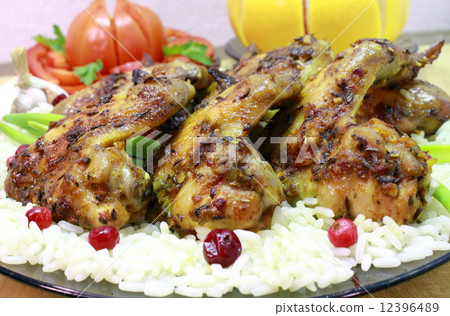 Fried chicken wings 12396489