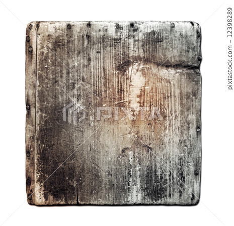 Grunge wood board isolated on white 12398289