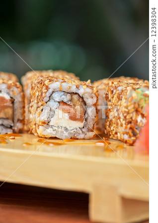 sesame sushi rolls sesame sushi rolls 12398304